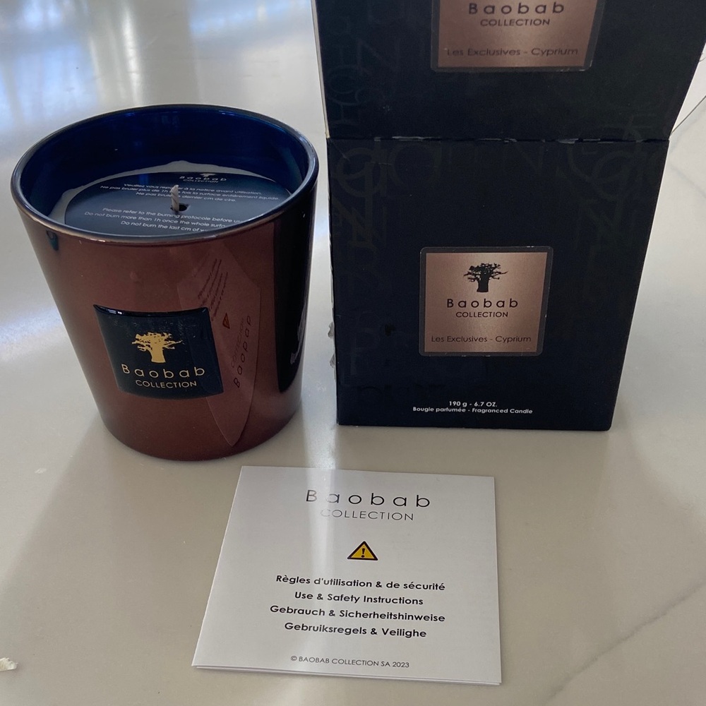 Baobab Collection Cyprium Candle in Black and Gold - Picture 6 of 12